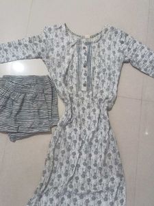 Printed Kurta with Palazzo Pants Set