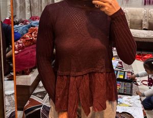 Burgundy Knit Top