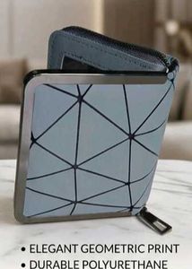 Geometric Design Zip Around Wallet