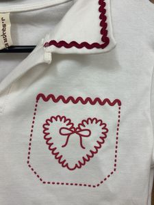 Cute Bow White Cropped Top