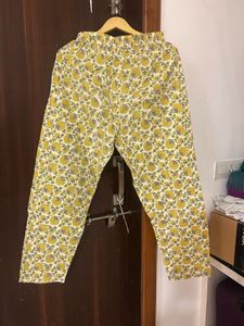 Yellow Ombre Embroidered Cotton Kurta Set for Wome