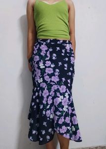 Floral Strapless Midi Dress