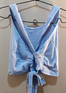 Ribbed Baby Blue Tank Top