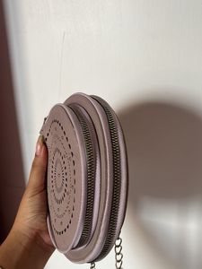 Lavender Round Sling Bag – Stylish &amp; Spacious