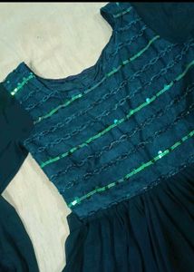 Navy Blue Western Dress
