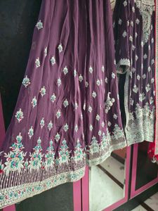heavy kundan work pallazo suit set