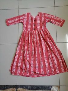 Ethnic Coral Printed Kurta
