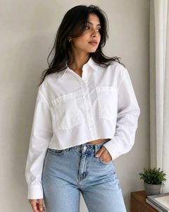 Classic White Cropped Shirt