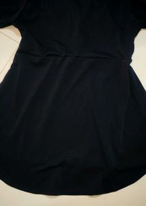 Navy Blue Dress with Embellishments
