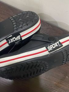 Comfortable Black Crocs style slippers for Women