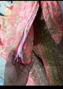 Elegant Peach Embroidered Lehenga Choli