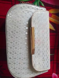 Elegant Silver Clutch Bag