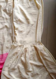 Trendy &amp; Elegant Cream &amp; Pink Kurta Set