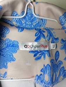 Blue Floral Longline Blazer