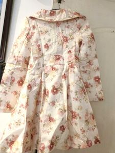 Chic Floral Print classic coat