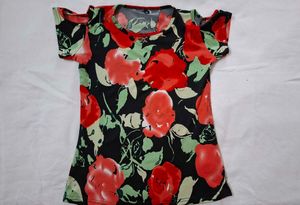 Floral Cold Shoulder Top (Freebies Included🎊☑️)