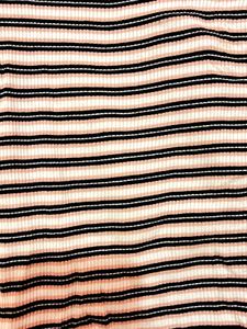 Striped Ruched Tie-Up Top