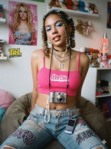 Y2K Barbie Crop Top