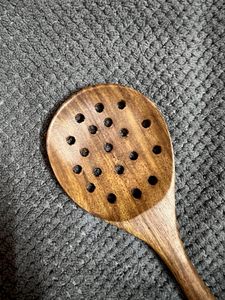 Premium Pure Handmade Wooden Brown Skimmer Spoon