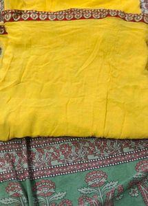 Yellow Saree with Embellished Borde
