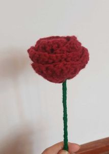 Handmade Crochet Rose Decoration