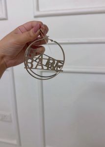 Chunky Hoop Earrings with 'BABE' Inscription