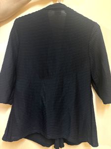 Elegant black Pleated Tunic Top