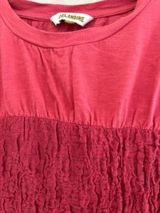 Pink Smocked Detail Dress