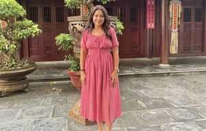 Flowy Pink Midi Dress