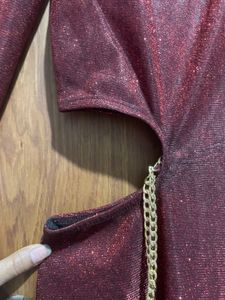 Red Sequin Bodycon Dress