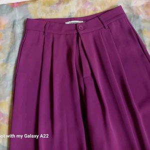 Purple Wide Leg Palazzo Pants