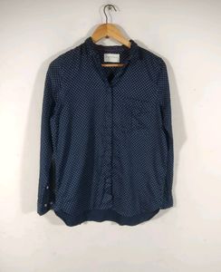 Rope Women Navy Blue Polka Dot Casual Shirt(Women)