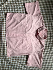 Soft Pink Collared Tunic Top