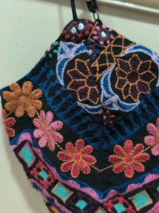 Boho Embroidered Crop Top