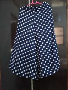 Navy Polka Dot Palazzo Pants