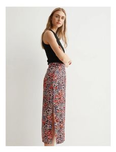 H&amp;M Multicoloured Printed Satin Skirt