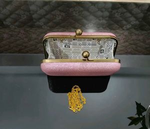 Sparkly Pink Clutch Bag
