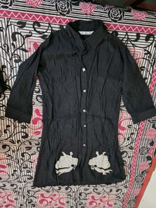 Elegant Black Kurta Set with Embroidery