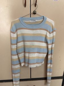 Striped Ribbed Long Sleeve Top