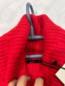 🌷New With Tag Red Turtleneck Knit Dress I