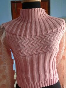 Baloon Sleeve Turtle Neck Top
