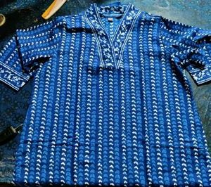 Stylish Blue Printed Kurta