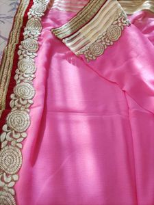 Vibrant Pink Embroidered Saree