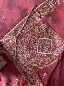 Pure Crepe Sozni handwork saree
