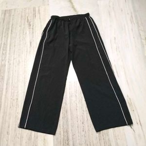 Black Wide Leg Track Pants