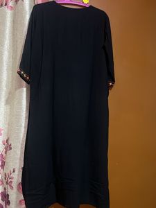 Embroidered Black Kurta &amp; Dupatta