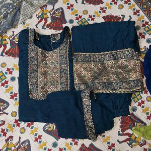 Blue Suit + Sharara/pallazzo + Dupatta
