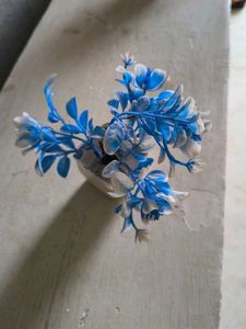Artificial Blue and White Flowers