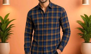 Men's Plaid Long Sleeve Shirt🧡🤎🥰