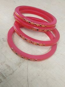 pink &amp; Gold Bangle Set